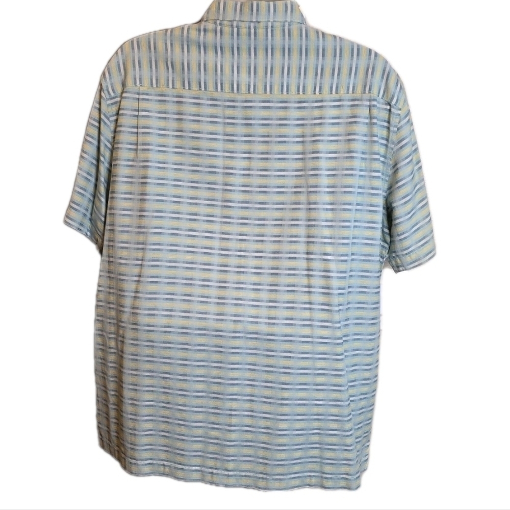 Tommy Bahama Blue Green short-sleeve button-up Resort Style Shirt Size Xl - Picture 3 of 8